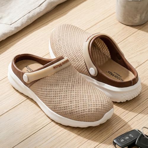 Image of KazarMax Men's Lightweight Clogs with Adjustable Back Strap | Anti-Skid EVA Sole | Memory Foam Cushion | Casual Slip-On Sandals for Daily Use