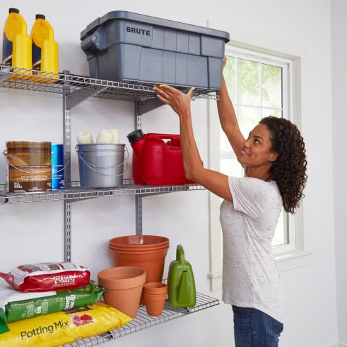 Image of Rubbermaid 25-Piece Fasttrack Garage Storage System Kit for Garage Organization