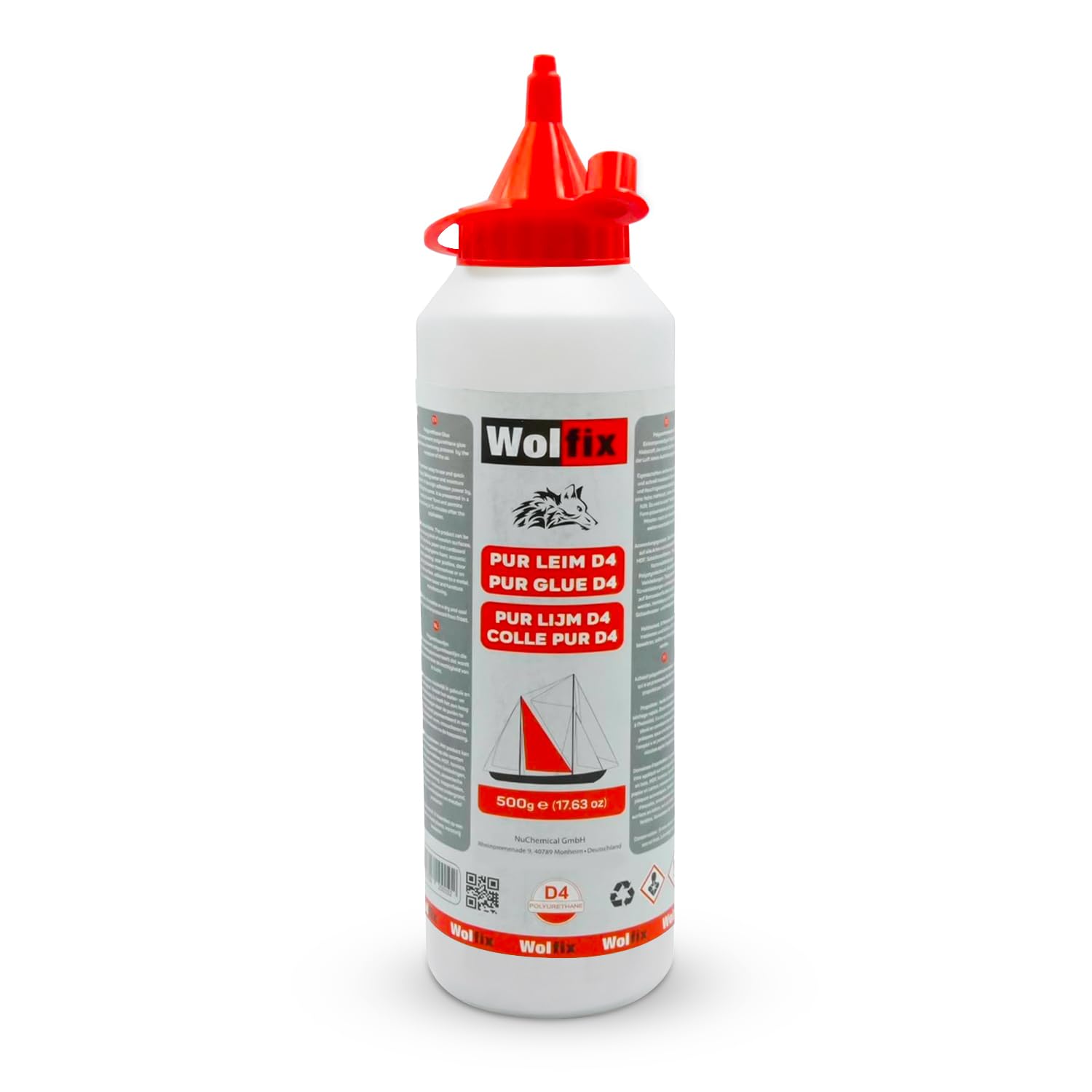 Wolfix Colle a Bois Extra Forte 500g D4 PVC PUR PU Express