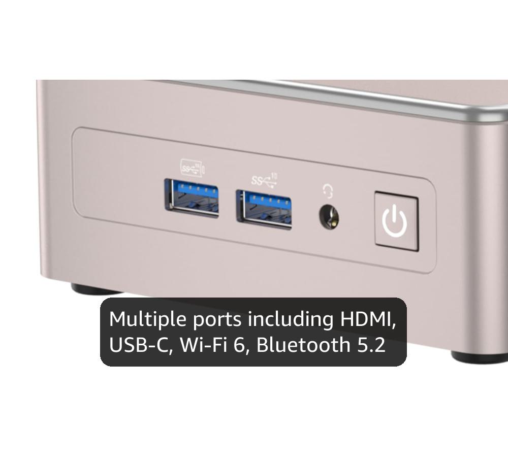 GEEKOM A5 Mini PC with AMD Ryzen 7 5825U, 3-Year Coverage, 16GB RAM(Upgradable, Not LPDDR)&512GB M.2 NVMe SSD, Windows 11 Pro Desktop Computer,SD Slot, 8K, Dual HDMI | Wi-Fi 6, BT 5.2 | Home & Office