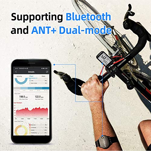 Cycplus Heart Rate Monitor Armband Waterproof Heart Rate Sensor For Men And Women, Bluetooth/Ant+ #TOP1
