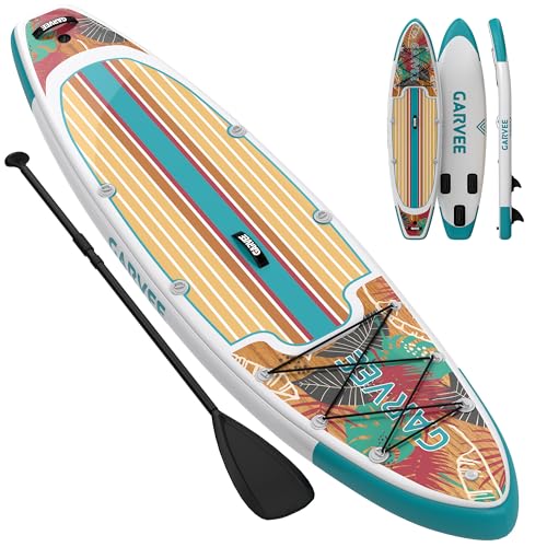 Inflatable Paddle Board for Adults, 10'6"/11" Inflatable Stand Up Paddle Board with Premium Accessories, Non-Slip EVA Deck, Ultra-Light Carry Bag, Pump, SUP Board for Adult (Yellow, 10.6ft)