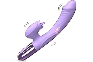 G Spot Rabbit Vibrator Anal Dildo Vibrators with 10 Licking & Powerful Vibration for Women