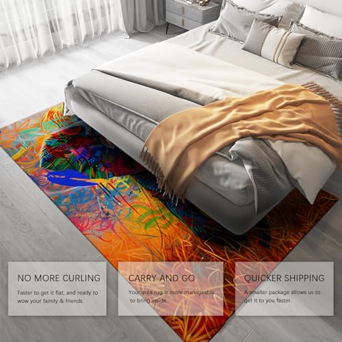 Tapis de chambre à coucher éléphant bleu pour un réveil joyeux - 7