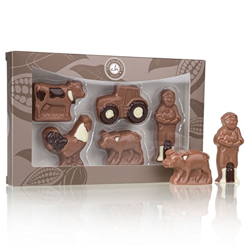 Figurines en chocolat de la ferme | Cadeau original |Offrir | Enfants | Fille | Garçon | Anniversaire |Animaux | Sans alcool Cover