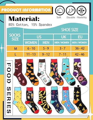 Image of MOGGEI Funny Socks for Men Women Fun Cozy Crazy Novelty Fashion Breathable Printed Cotton Boot Socks