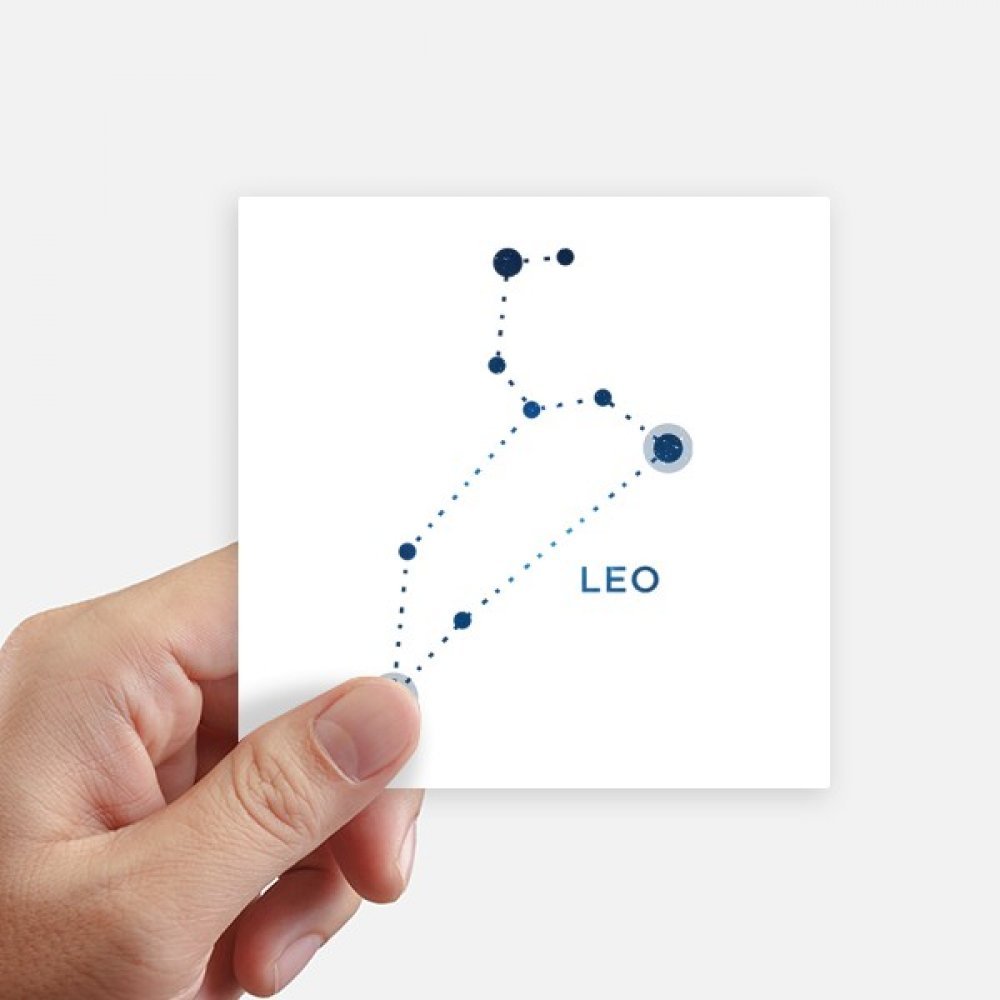 Decal autocollant carré de 10 cm motif astro Lion multicolore