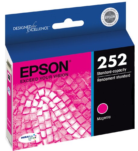 Image of Epson T252 DURABrite Ultra Ink Standard Capacity Magenta Cartridge (T252320-S) for Select Workforce Printers, 1 Count (Pack of 2)