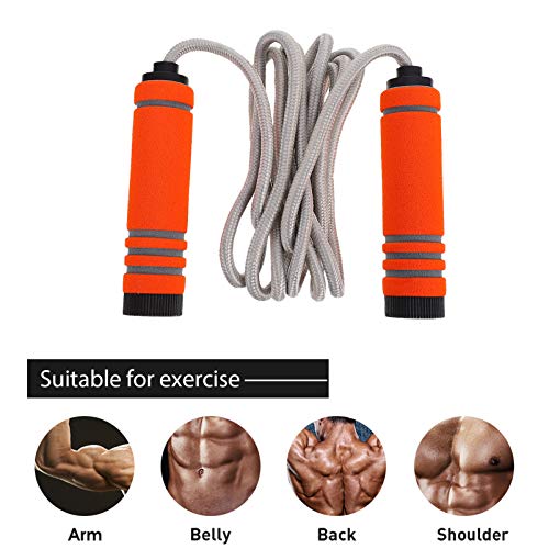 BESPORTBLE Equipamento de fitness físico portátil, corda de pular, corda antiderrapante de espuma pa