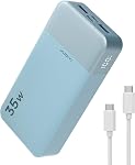 Banque d'électricité portative 10000mAh 35W Rapide ChargingPortable Charge avec PD 3.0 + QC 4.0 La technologie, 2 Type-C Entrée et sortie, 1 USB-A Sortie, batterie PackCompatible pour iPhone MacBook Galaxy iPad