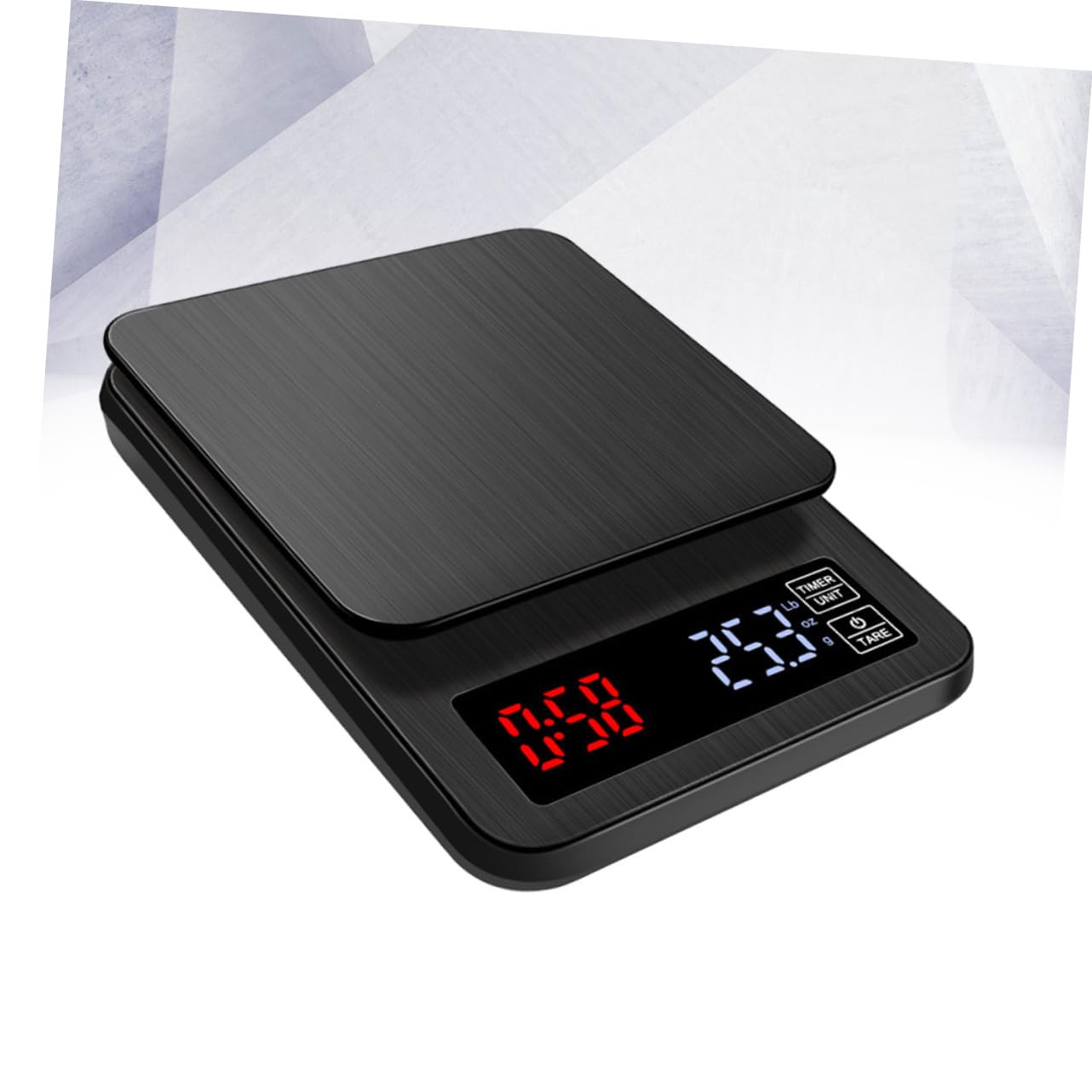 PRETYZOOM Báscula Digital para Café con Temporizador y Sensores de Precisión, Capacidad 5kg, Color Negro, sin Pilas, Adecuado para Pesar Alimentos y Dietas