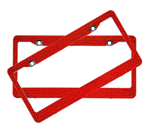 Blvd-Lpf Obey Your Luxury CPCLPF001-RED Crystal Rhinestone License Plate Frame thumb #1