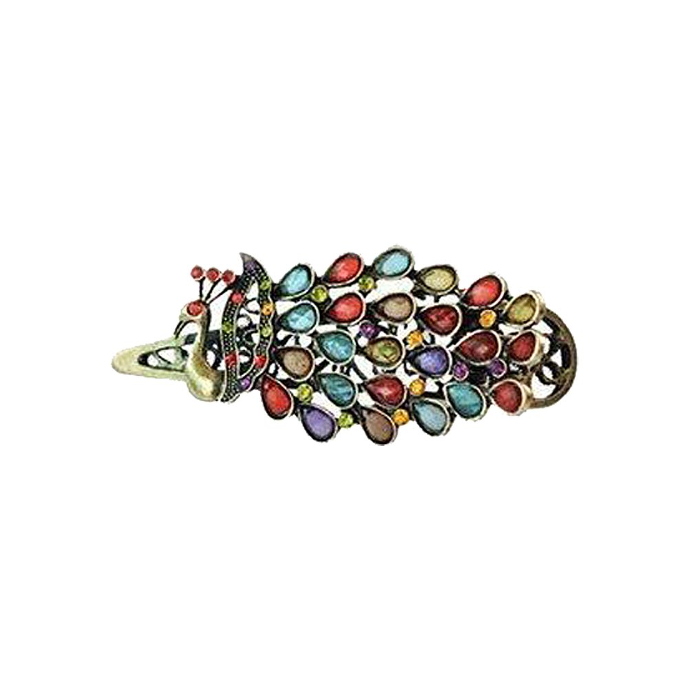 Klaritta Vintage Style Amazing Bronze & Colourful Peacock Hair Clip Accessories HA14