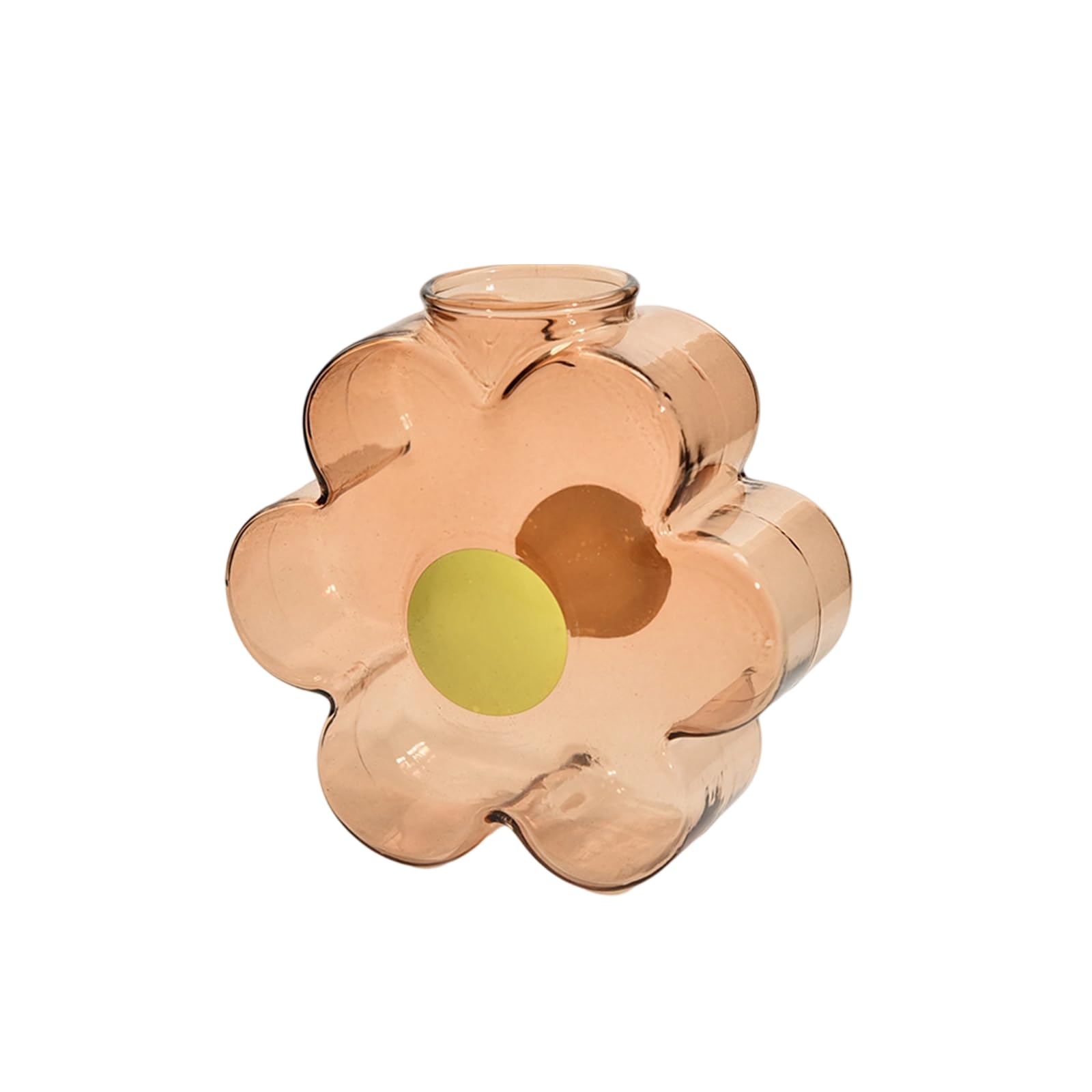 Qusinfc Decorative Vases with Vibranted Floral Shape Borosilicate Glass for Wedding and Party Display Party Vases