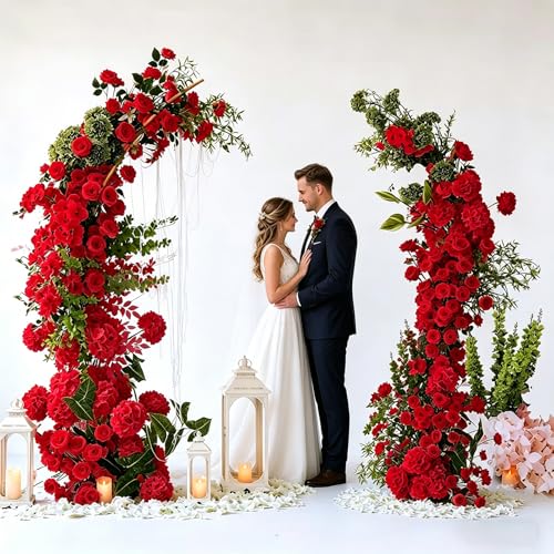 Metal Open Arch Backdrop Stand, 6.7FT & 5.8FT Half Moon Arch Backdrop Stand Set of 2 Wedding Archs for Ceremony Birthday Bridal Baby Shower Anniversary Floral Stand (Gold) by WEITANKG - Used condition - Image 7