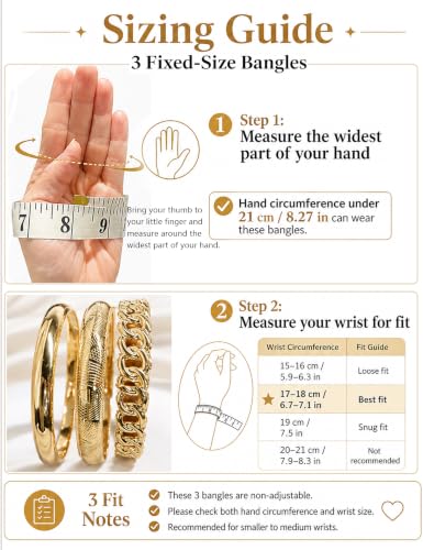 Image of IF ME Gold Bangle Bracelets for Women, Indian Bangles Stackable Set, Multi Layer Textured 18K Gold Plated Chunky Bracelets Boho Jewelrys Set