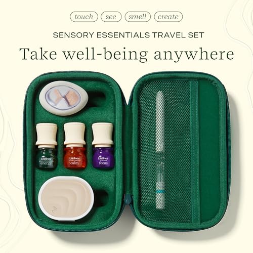 Lifelines Sensory Essentials Travel Set - Includes Everyday Aromatherapy Diffuser, Fidget Grounding Stone, Pen Diffuser & 3 Essential Oil Blends - Unique Sensory Gifts for Women & Men - Image 3