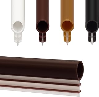Window Weatherstrip Seal 1/4" Bulb Bubble Kerf Mount Bulb Gasket Window Weather Stripping Kerf - 4 Colors and 5 Length Options (25', Brown)