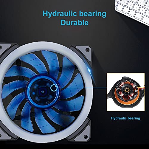 Ventilador PC 120mm RGB pack de 3 refrigeración líquida y chasis 4