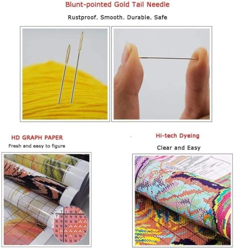 Image of WZWTYSM Stamped Cross Stitch Kits, Full Range of Embroidery Starter Needle tip Kits, Cross Stitch Stamped Pattern, 11CT Pre-Printed Fabric DIY Handmade by Adults Gift, 16x20 inches - Skull Pattern