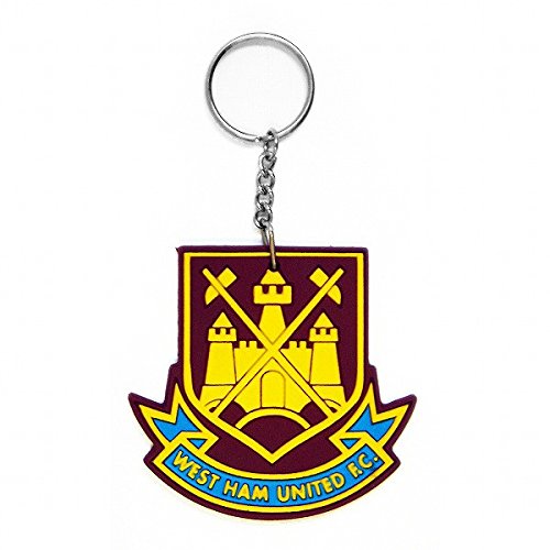 Amazon ウエストハム ラバーキーホルダー Fans エンブレムラバーキーホルダー キーホルダー