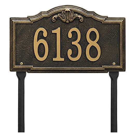 Whitehall Custom Gatewood Standard Lawn Address Plaque 14.25" W x 8.5" H (1 Line)