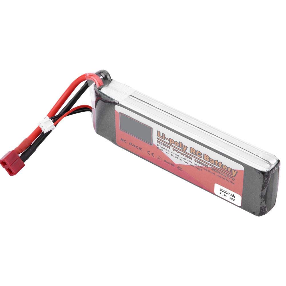 VGEBY1 Batería Lipo, ZOP Power 7.4V Batería Recargable Lipo con Conector en T 2200mAh 5000mAh 3500mAh 5500mAh 4500mAh(5000mAh 40C)