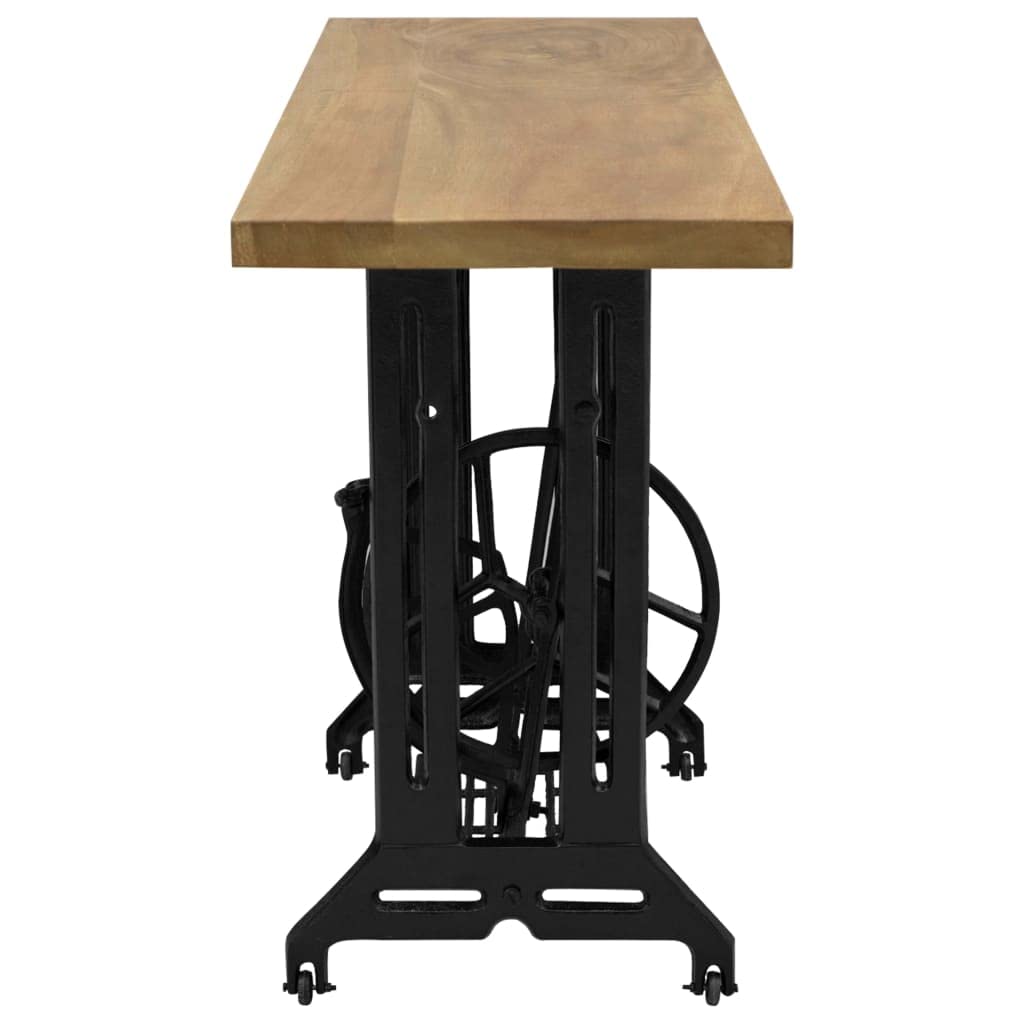 Mesa consola para máquina de coser, 110 x 40 x 75 cm, mesa de madera maciza, diseño vintage, para salón, dormitorio, pasillo