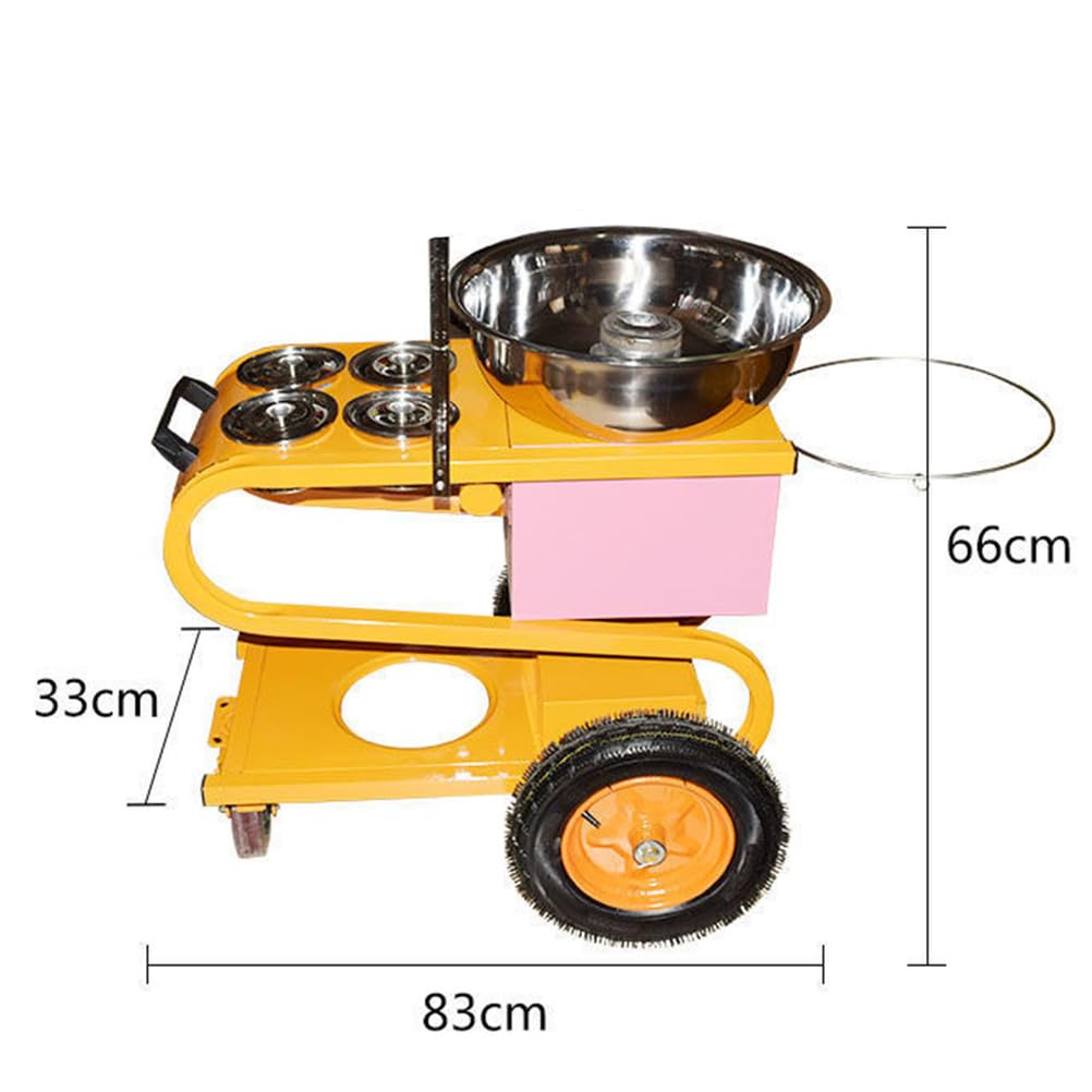 Máquina de algodón de azúcar fácil de limpiar y duradera, 12 V, 40 W, adecuada para azúcar blanca y caramelos