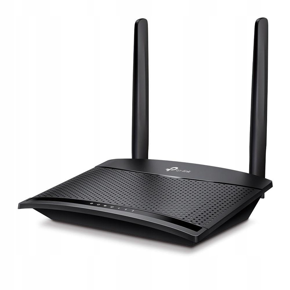 TP-Link TL-MR100 300Mbps 2.4GHz Wireless N 4G LTE, Wi-Fi N300, Plug and Play, Parental Controls, Guest Network, with Micro SIM Card Slot, WiFi Router, Black