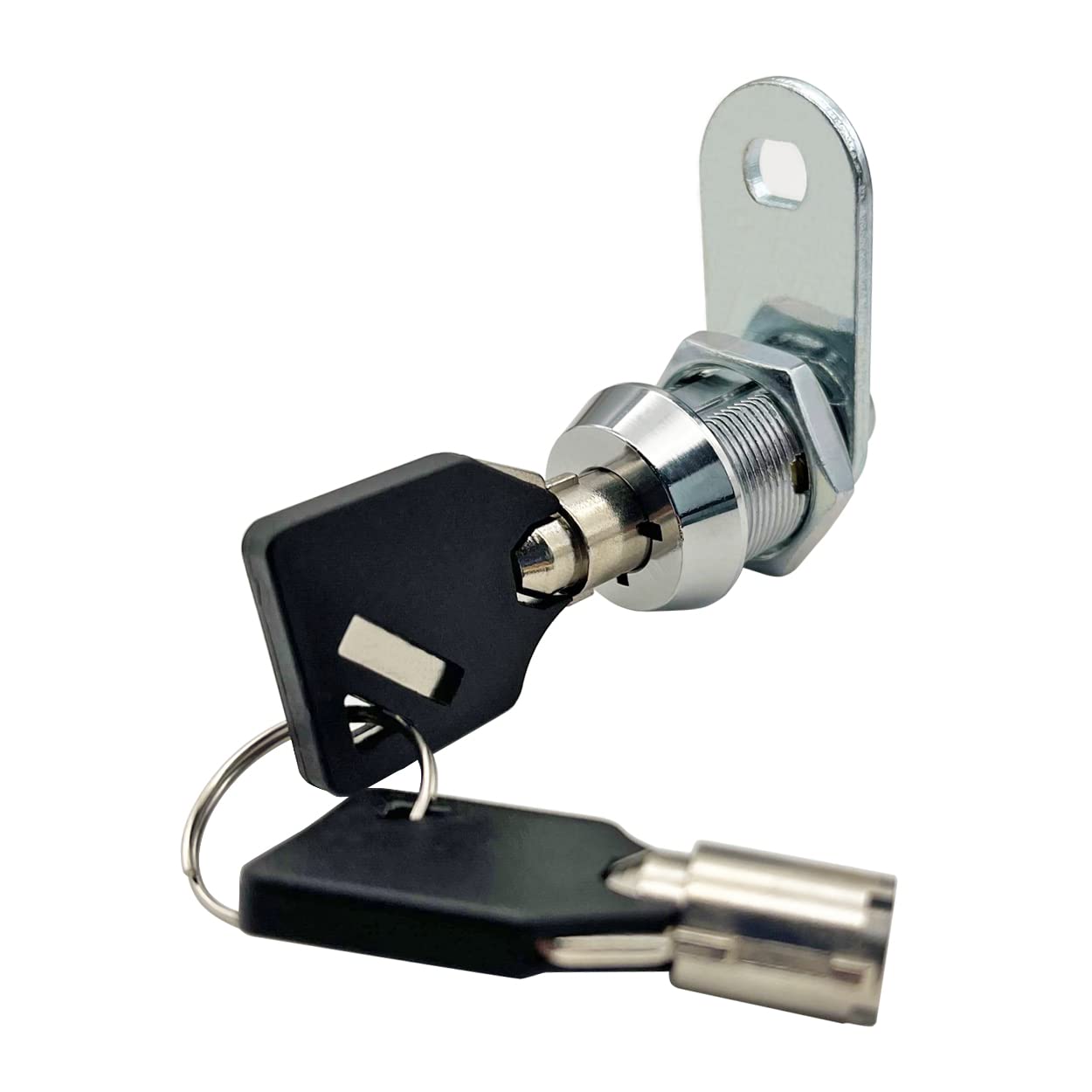 Lot de 5 serrures tubulaires à came identiques pour armoire à clés amovibles avec came décalée (1,6 cm)