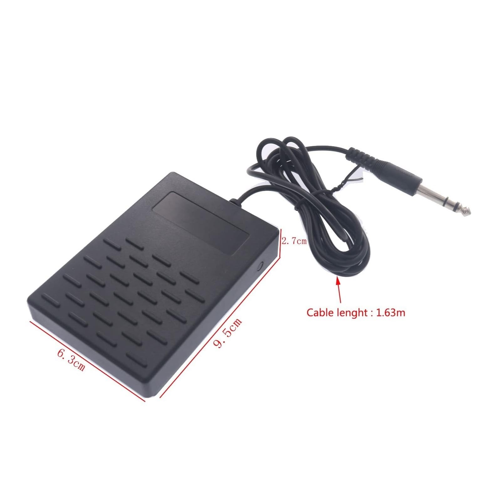 Pedal universal de sostenimiento individual de 3,5 mm para teclados y pianos digitales, interruptor de pie plegable con base antideslizante