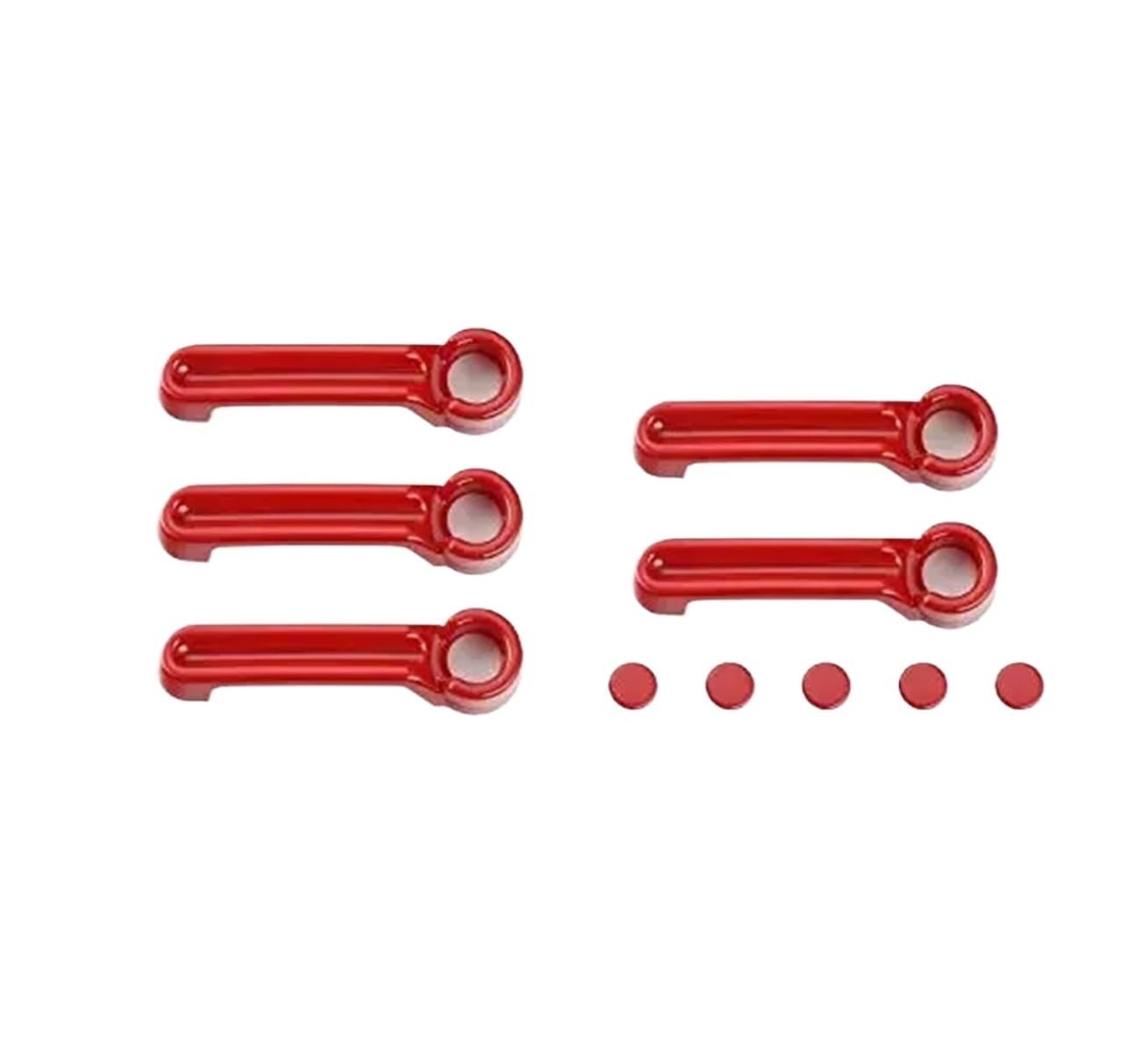 Vdifsvb Red For Jeep For Wrangler Jk 2007-2018 Door Handle Cover Tailgate Handle Covers Molding Trim Side Exterior Door Handle(Red)