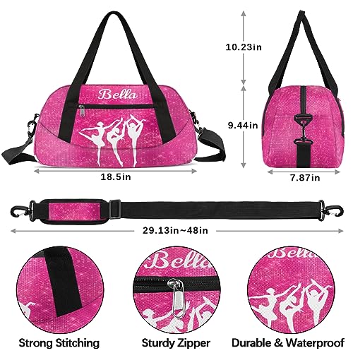 Personalized-Gymnastics-Bag-for-Girls, Custom Dance Bag for Girls Duffel Bag Weekender Bags for Travel2