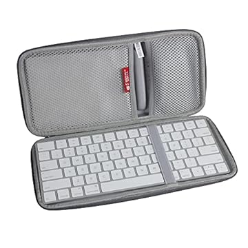 Hermitshell Capa rígida de viagem para teclado Apple Magic MLA22LL/A + Trackpad 2 MJ2R2LL/A + mouse (Nylon, cinza)