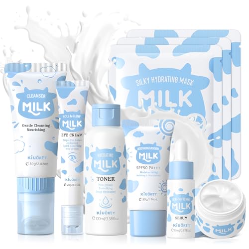 Milk Skin Care Set - 9PCS Milk Skin Care for Kids Ages 8-12 with ...
