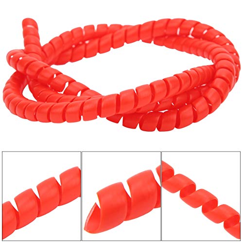 Electric Scooter Cable Protector,Spiral Cable Wrap,Brake Line Spiral Tube Cable Housing Protector Cover Spiral Wire Wrap Cord for M365 Electric Scooter(Red) - Image 4