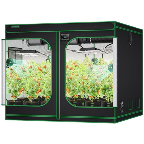 VIVOSUN S888 8x8 Large Grow Tent 96'x96'x80' Mylar Growing...