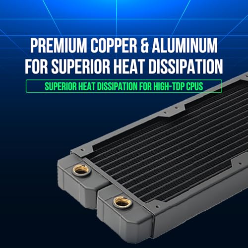 Image of Osprey 240mm AIO CPU Cooler, Copper-Aluminum Radiator, Leakproof ARGB Liquid Cooling System, 2600RPM Hydraulic Pump, Quiet ≤28.8dBA PWM Fans for Intel LGA 1700 /1200 /115X /2066 /AMD AM5 /AM4 /AM3 /FM1,Black