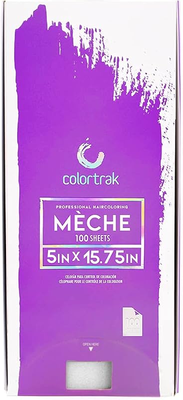Colortrak Hojas reutilizables para teñir el cabello, 5" x 16", 100 por paquete | La alternativa de lámina transparente precortada mejora la saturación del color, ideal para un color de cabello de fantasía atrevido