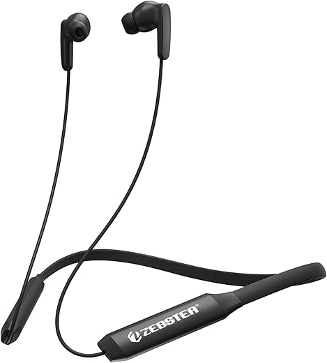 ZEBSTER Z-Style 604 Wireless Bt Earphone with Neckband with Magnetic Earpiece,Call Function Which Supports Voice Assistants,Splash Proof Talktime…