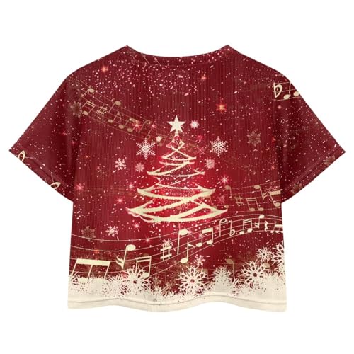 Image of Kids Crop Top Short Sleeve T-Shirts for Girls Size 5-14