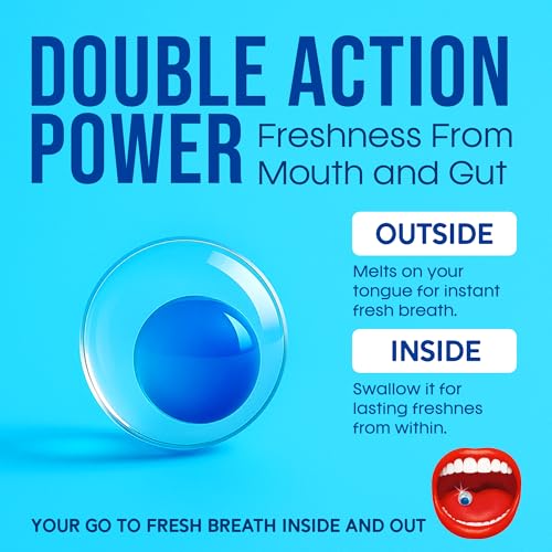 PaperMints CoolCaps Peppermint Breath Mints - Dual Action Liquid Capsules - Instant Fresh Breath Freshener, Fast-Disolves, Sugar-Free Mint Capsules 4 Pack of 40 pieces - 160 Total.