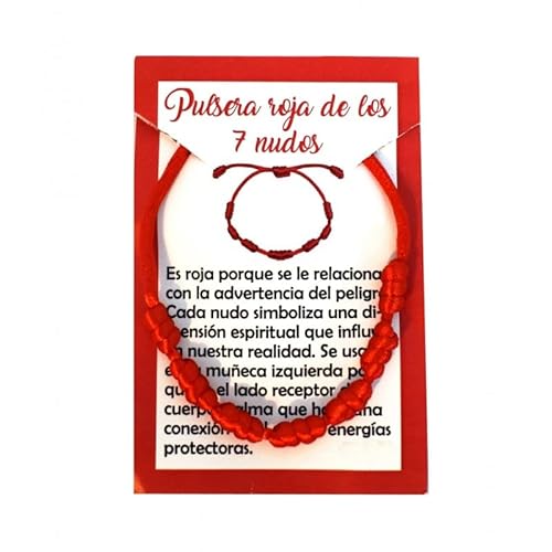 Orso Home Pulsera 7 nudos roja original para la protección y el mal de ojo | Ritual pulsera 7 nudos | Pulsera Hilo rojo | Pulseras de hilo | Pulsera hombre | Pulsera mujer | Pulsera ajustable Cover