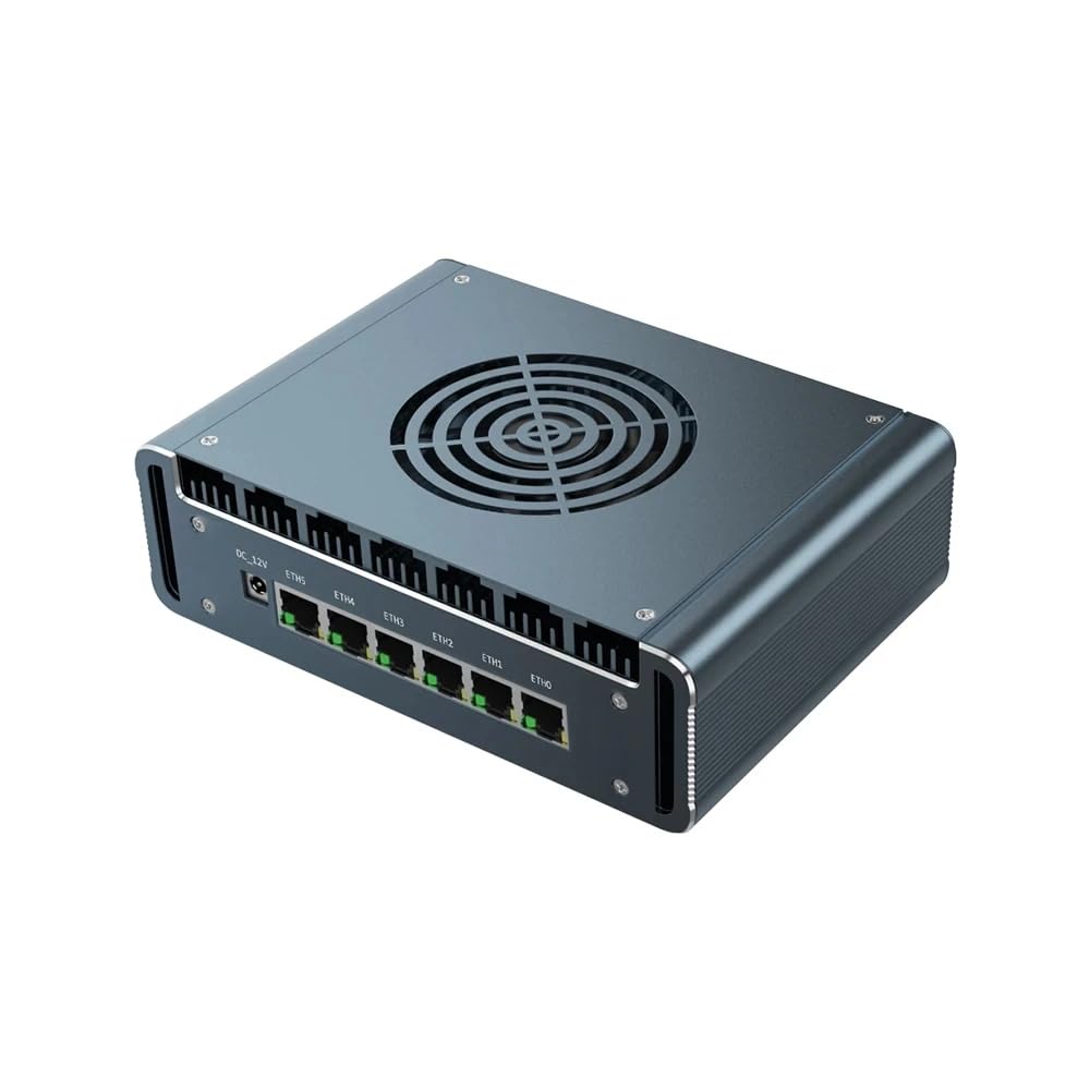 šest portů sítě LAN typu i226-V 2,5 GbE, minipočítač bez ventilátorů i3-1215U 6 jader Intel Core i3-1215 U,dva*DDR5 1*technologia M.2 podporující AES-NI Barebone Router PC VPC PN,bez pl aměti,bez