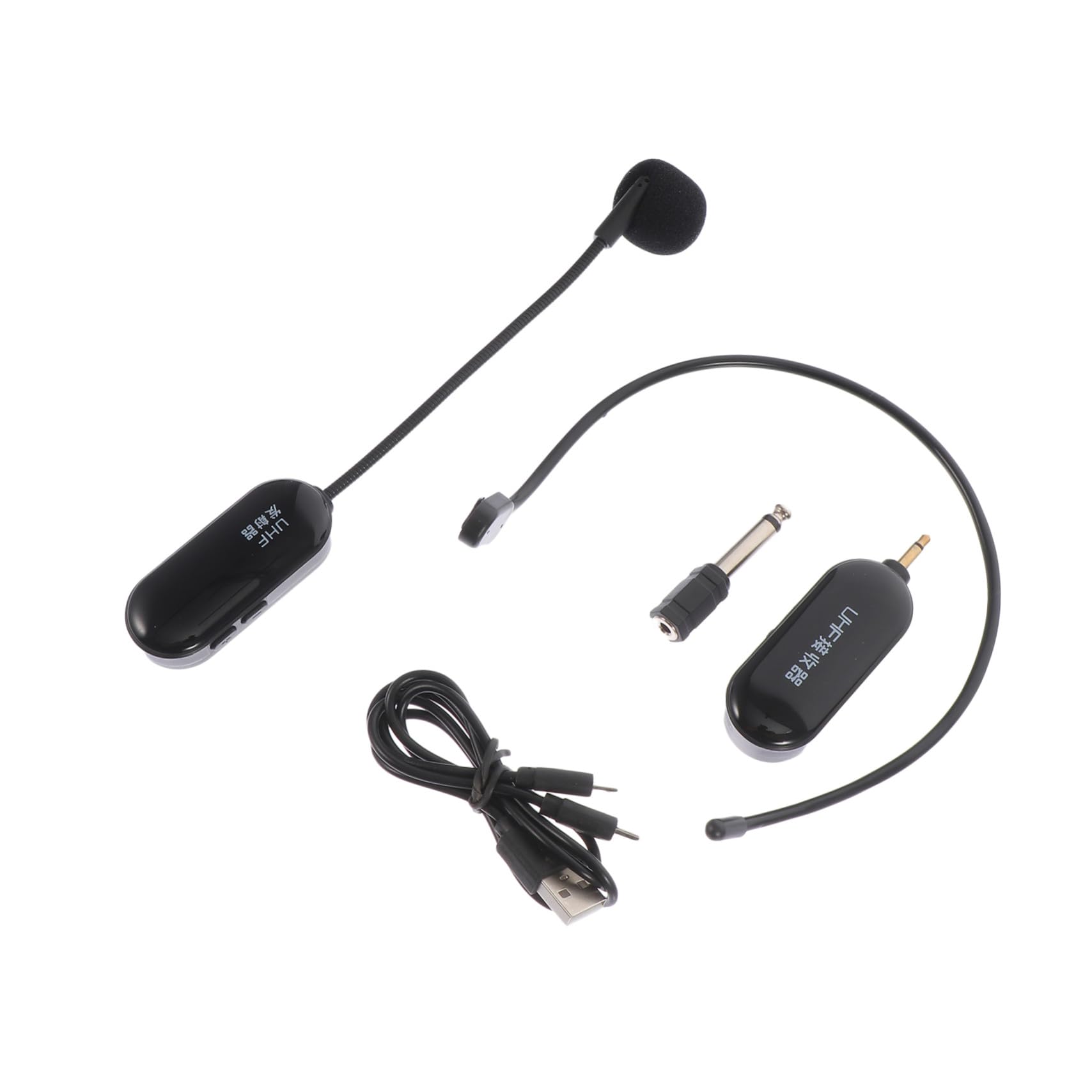 Mipcase Micrófono Inalámbrico Pequeño UHF para Profesores y Artistas, Ligero Conexión Inalámbrica, Material Abs y Batería Recargable de Larga Duración