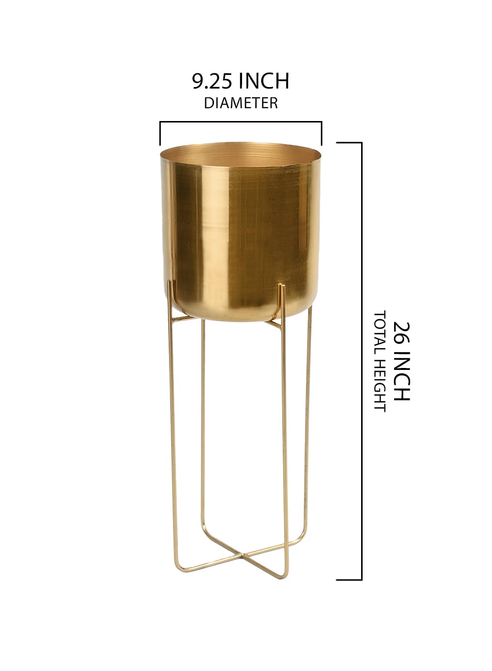 Amazon.com: Serene Spaces Living Tall Gold Planter with Detachable