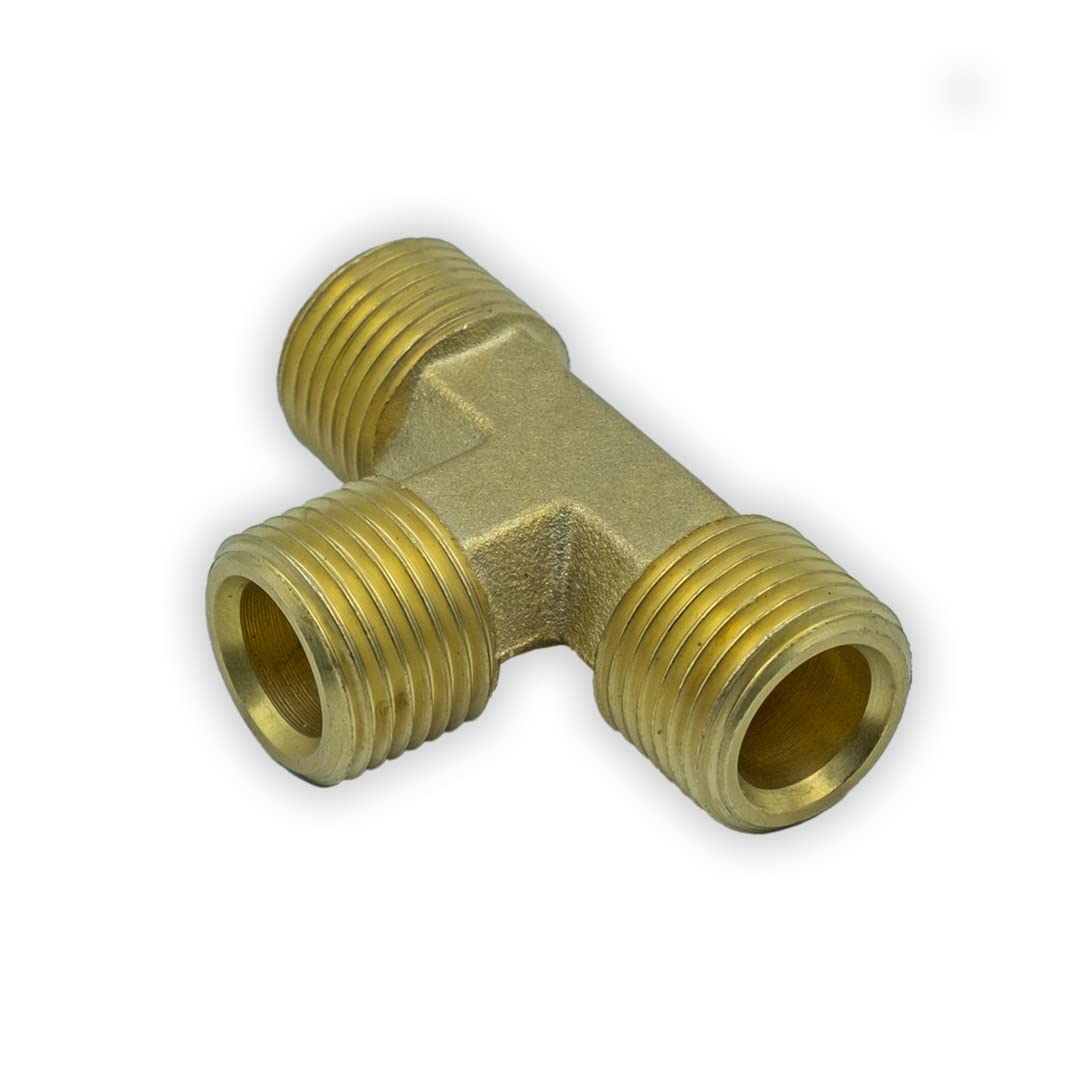 Brass 3-Way Tee Fitting - BSP 1/4" -9