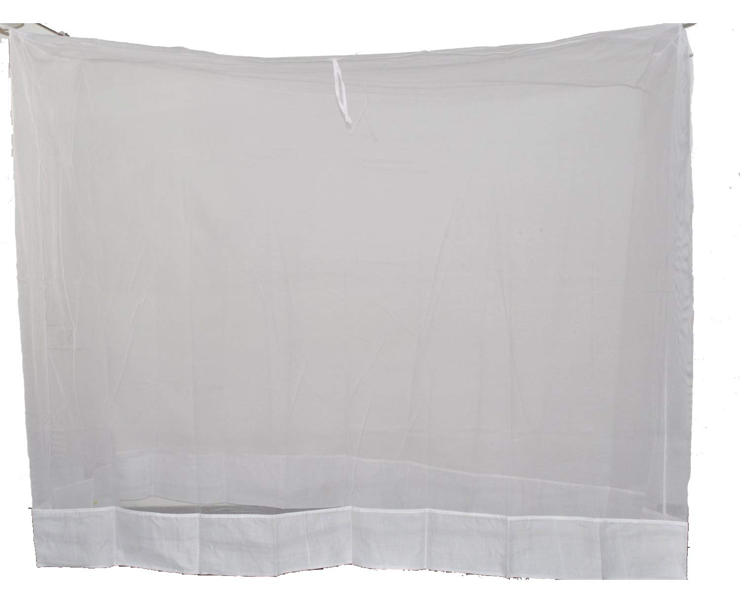 ANS Bleach White Polycotton Mosquito Net | 3.5 x 6.5 ft | Single Bed | Cotton Border (Top & Bottom) | 5 ft Height | Durable & Breathable | Free Airflow