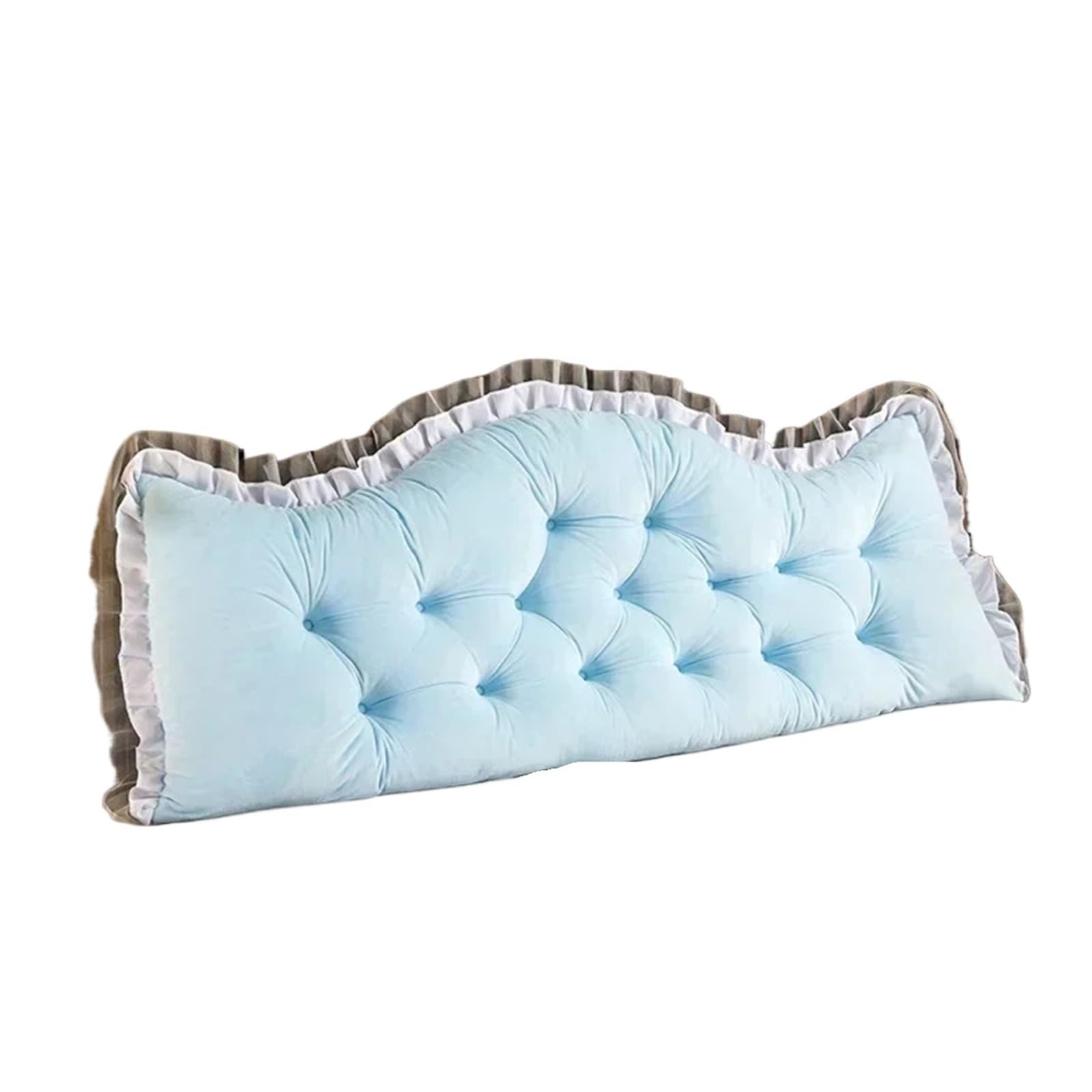 LPATEBCVU Ruffle Bed Backrest Tatami Plush Cushion Soft Lace Headboard Neck Reading Pillow Body Bedside Back Bed Large Backrest Support Bolster(Color7,90X50cm)